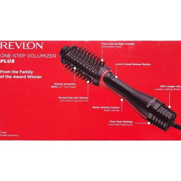 REVLON One Step Volumizer PLUS Hair Dryer and Styler Less Damage (Black) - Picture 8 of 8